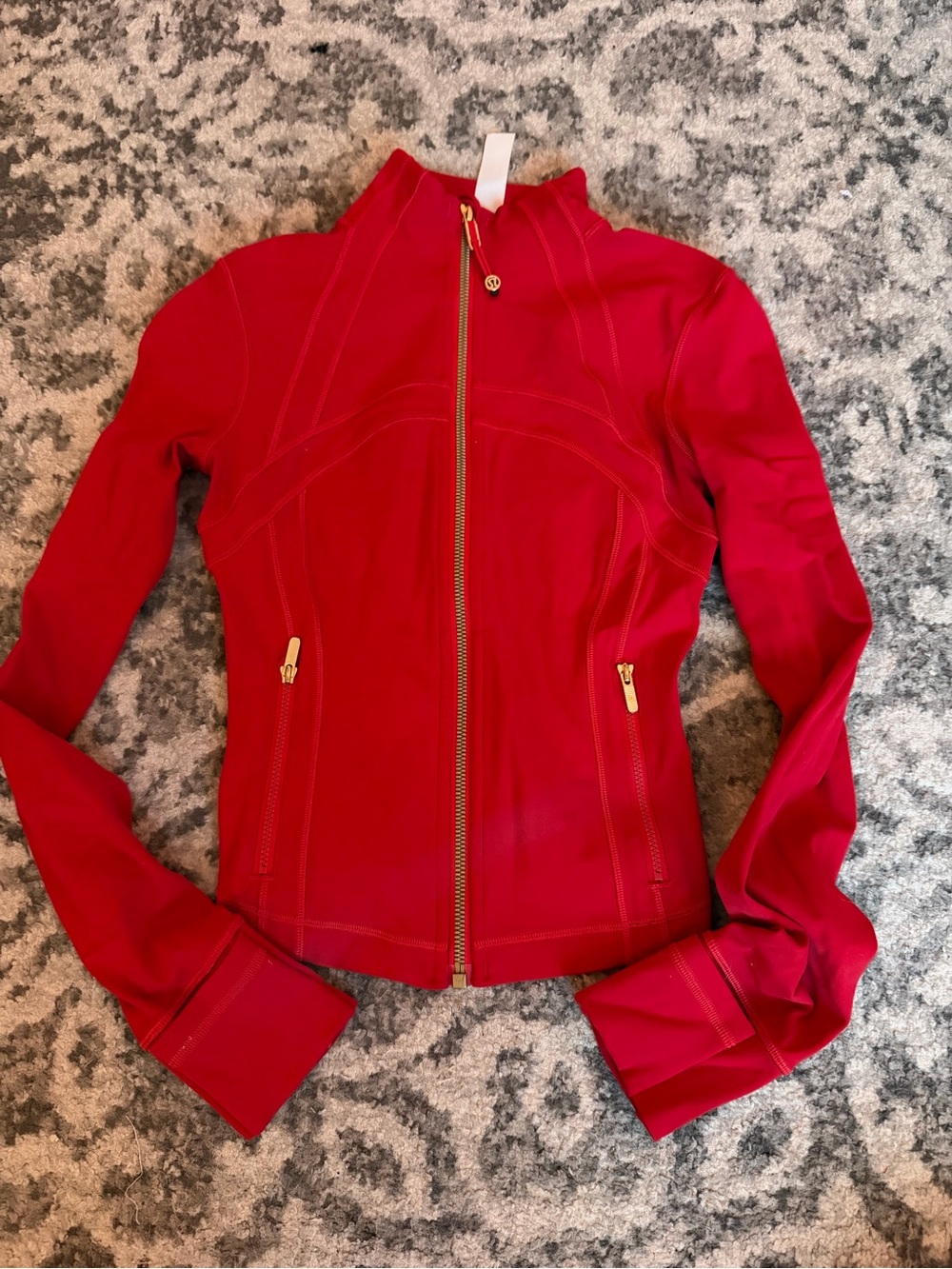 lululemon lunar new year cropped define jacket dark red